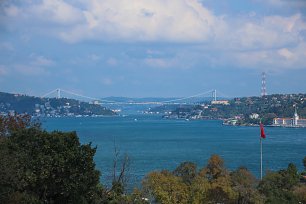 Ausblick zur Bosporusbruecke Wandbild