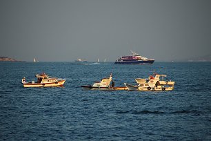 Boote im Marmarameer Wandbild