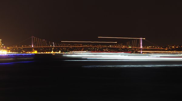 Bosporus bei Nacht Wandbild