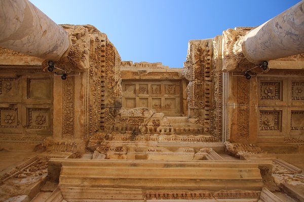 Detail Bibliothek Ephesus Wandbild