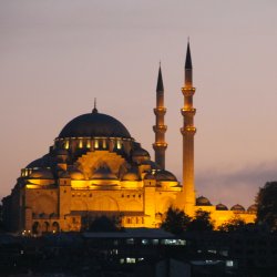 Golden-leuchtende-Moschee