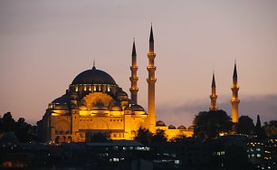 Golden leuchtende Moschee Wandbild