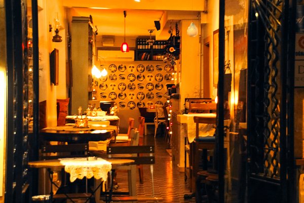 Innenraum eines Restaurants Wandbild