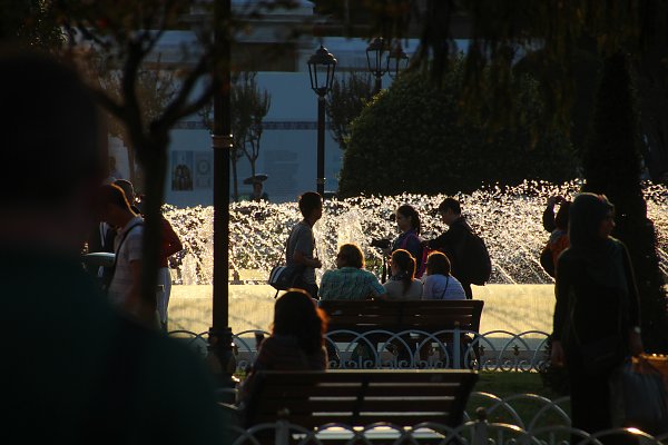 Menschen in Istanbul Wandbild