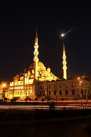 Mosche am Goldenen Horn bei Nacht Wandbild