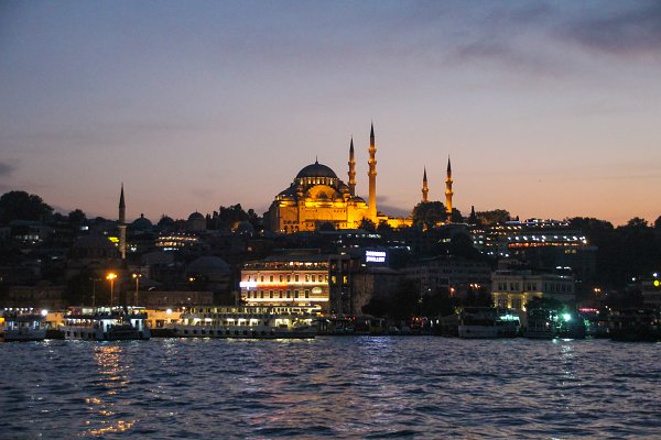 Moschee am Wasser Wandbild