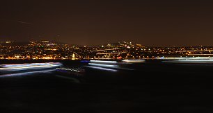 Naechtliche Lichter am Bosporus Wandbild