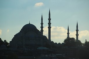 Silhouette einer Moschee Wandbild