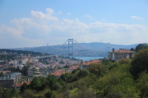 Stadt und Bruecke Wandbild