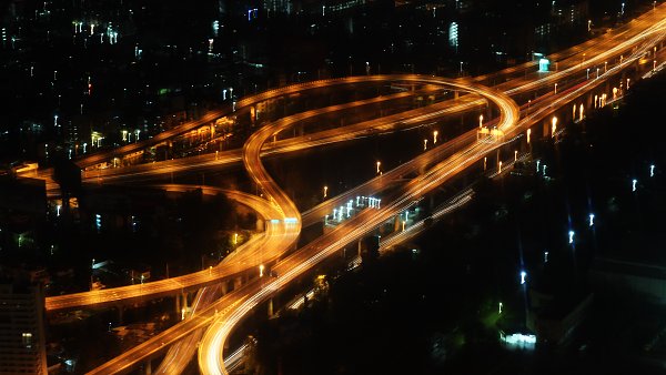 Verkehrsknotenpunkt Wandbild