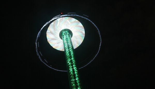 Prater Karussell bei Nacht Wandbild