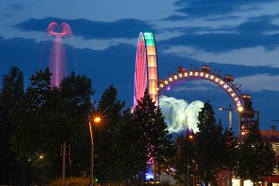 Wiener Prater am Abend Wandbild