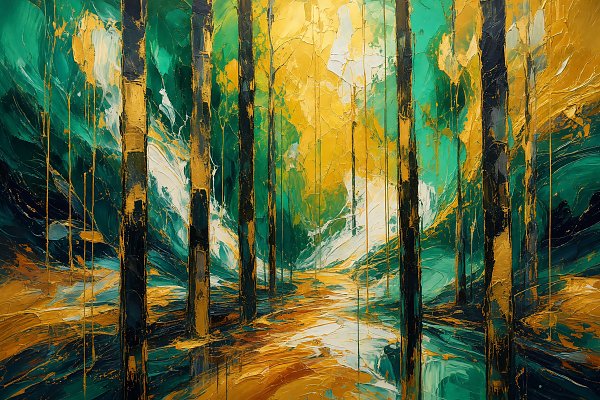 Wald Wandbild