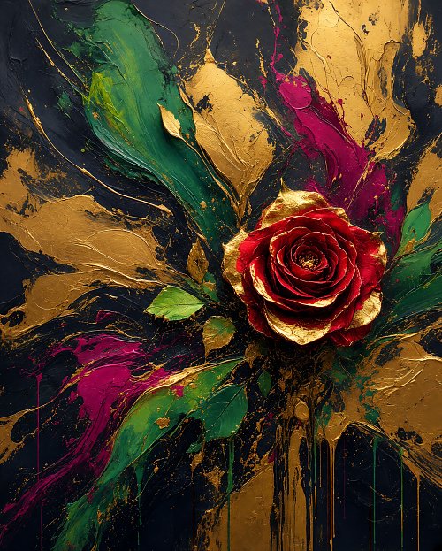 Rose Wandbild