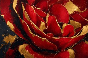 Rose Wandbild