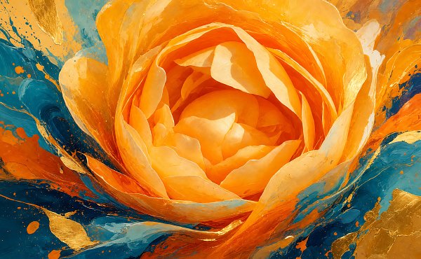 Roseblaetter Wandbild