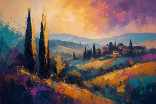 Toscana Wandbild