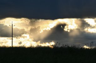 Leuchtende_Wolken Abendstimmung Wandbild