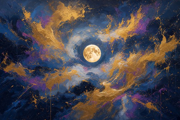 Mond Wandbild