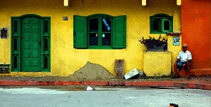 Haus Mauern Bunt Suedamerika Lateinamerika Wandbild