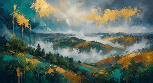 Morgenstimmung Wandbild